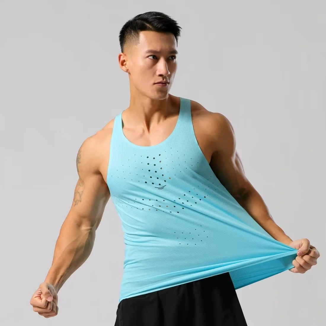 Sleeveless Undershirt - Gilet da Corsa Leggero per Uomo,